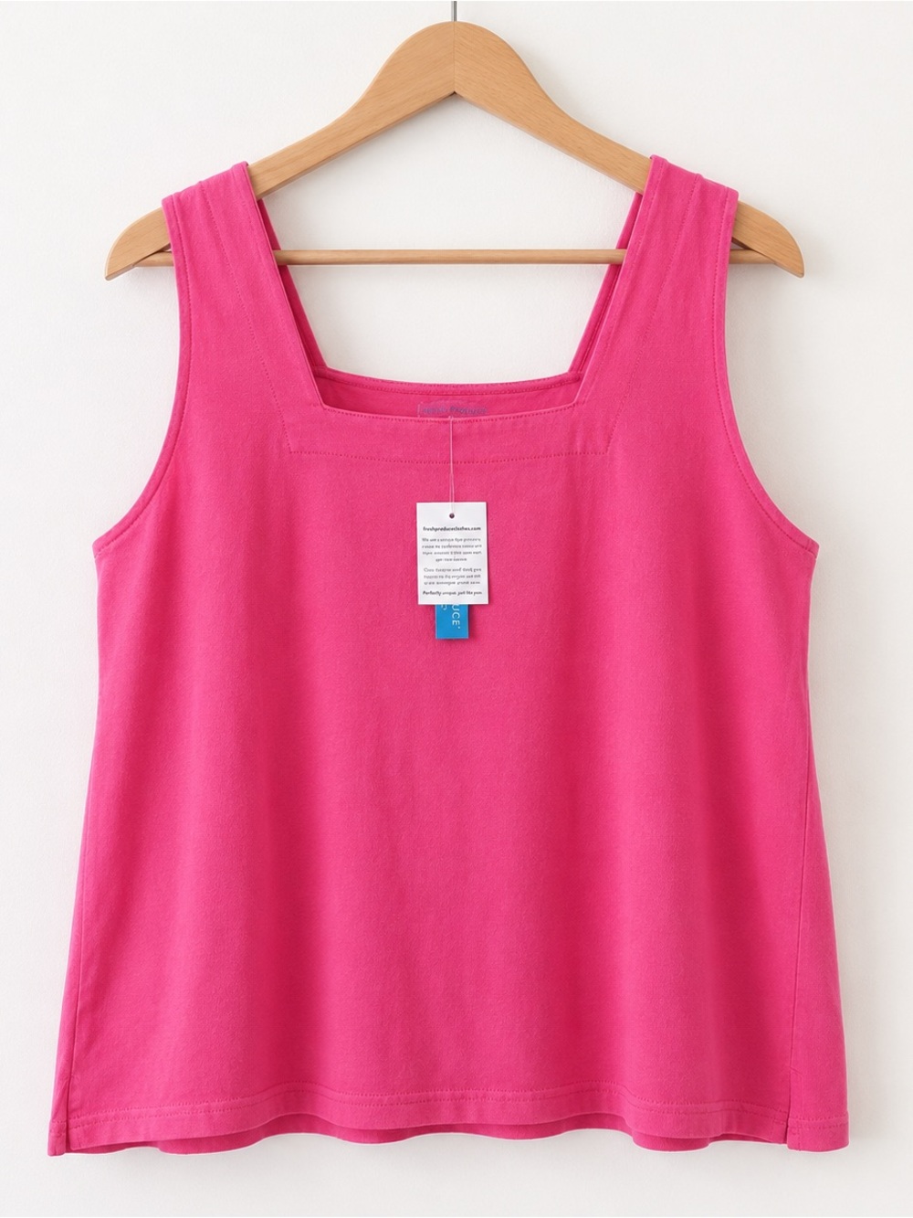 fresh produce hot pink boxy tank top xl made in usa coastal beach lagenlook